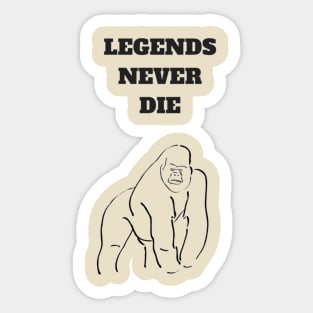 Harambe - Legends Never Die Sticker